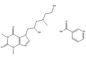 Structure of Xanthinol Nicotinate CAS 437-74-1