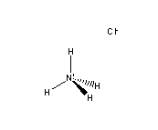 Structure of Ammonium chloride CAS 12125-02-9