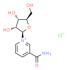 Structure of Nicotinamide riboside chloride NR-CL CAS 23111-00-4