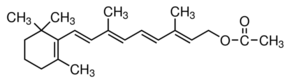 Structure of Vitamin A Acetate CAS 127-47-9