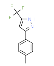 Structure of 3-(TRIFLUOROMETHYL)-5-P-TOLYL-1H-PYRAZOLE CAS 26974-15-2