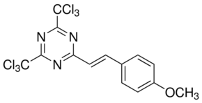 Structure of 2-(4-Methoxystyryl)-4,6-bis(trichloromethyl)-1,3,5-triazine CAS 42573-57-9