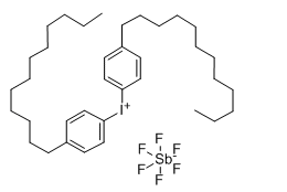 Structure of bis(4-Dodecylphenyl)iodonium hexaflurorantimonate CAS 71786-70-4