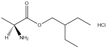 structure of (S)-2-Ethylbutyl 2-Aminopropanoate Hydrochloride CAS 946511-97-3