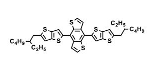 Structure of 4,8-bis(5-(2-ethylhexyl)thieno[3,2-b]thiophene-2-yl)benzo[1,2-b4,5-b’]dithiophene CAS 1494614-30-0