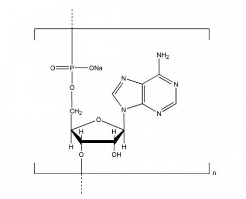 Structure of Polyadenosinic acid sodium salt CAS NNA-0009