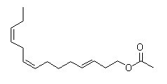 Structure of E3,Z8,Z11-Tetradecatriene acetate CAS 163041-94-9