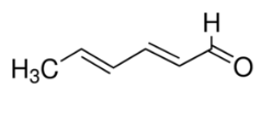 Structure of (E,E)-2,4-Hexadienal CAS 142-83-6