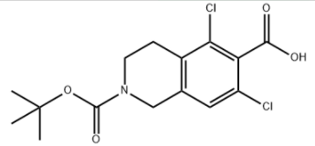 Structure of 5,7-Dichloro-3,4-dihydro-2,6(1H)-isoquinolinedicarboxylic acid 2-(1,1-dimethylethyl) ester CAS 851784-82-2