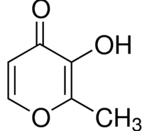Structure of 3-Hydroxy-2-methyl-4-pyrone CAS 118-71-8