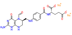 Structure of Sodium levofolinate CAS 1141892-29-6