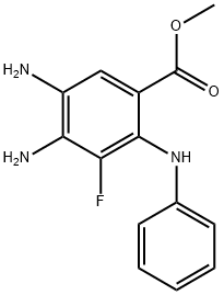 Structure of Methyl 4,5-diaMino-3-fluoro-2-(phenylaMino)benzoate CAS 606144-42-7