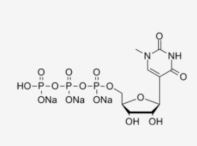 Structure of N1-methyl-pseudouridine 5'-triphosphate (UTP), trisodium salt Solution CAS UENA-0196