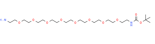 Structure of Boc-NH-PEG8-CH2CH2NH2 CAS 1052207-59-6