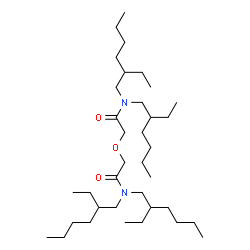 Structure of Acetamide, 2,2'-oxybis[N,N-bis(2-ethylhexyl)- CAS 669087-46-1