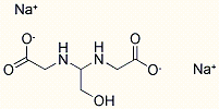 Structure of ETHANOLDIGLYCINE DISODIUM SALT CAS 135-37-5