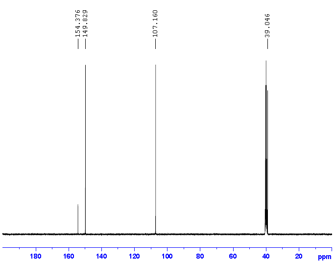 CNMR of 4-Dimethylaminopyridine CAS 1122-58-3