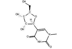 Structure of 1-methylpseudouridine CAS 13860-38-3