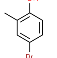 Structure of 4-Bromo-2-methylphenol CAS 2362-12-1