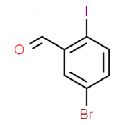 Structure of 5-Bromo-2-iodobenzaldehyde CAS 689291-89-2