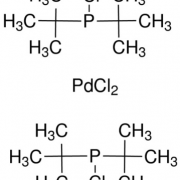 Structure of DICHLOROBIS(CHLORODI-TERT-BUTYLPHOSPHINE) PALLADIUM (II) CAS 725745-08-4