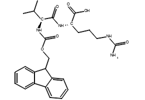 Structure of Fmoc-Val-Cit-OH CAS 159858-21-6