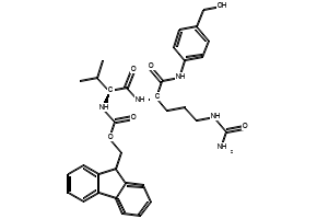 Structure of Fmoc-Val-Cit-PAB-OH CAS 159858-22-7