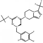 Structure of N-[(1R)-3-[5,6-Dihydro-3-(trifluoromethyl)-1,2,4-triazolo[4,3-a]pyrazin-7(8H)-yl]-3-oxo-1-[(2,4,5-trifluorophenyl)methyl]propyl]carbamic Acid 1,1-Dimethylethyl Ester CAS 486460-23-5