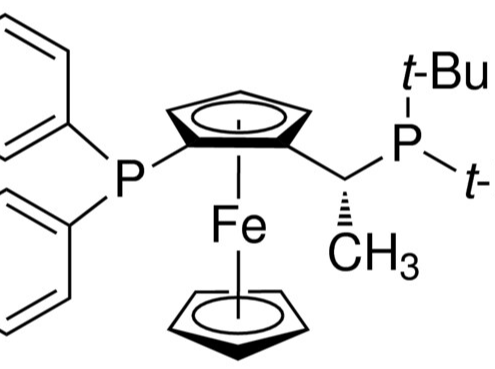 Structure of (R)-1-[(1S)-2-(Diphenylphosphino)ferrocenyl]ethyldi-tert-butylph osphine CAS 155830-69-6