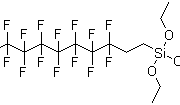Structure of 1H,1H,2H,2H-Perfluorodecyltriethoxysilane CAS 101947-16-4