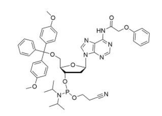 Structure of DMT-dA(PAc) Phosphoramidite CAS 110543-74-3