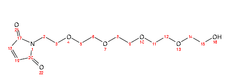 Structure of Mal-PEG5-OH CAS 153758-87-3