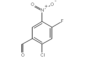 Structure of 2-chloro-4-fluoro-5-nitrobenzaldehyde-cas-99329-85-8