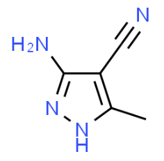 Structure of 3-Amino-4-cyano-5-methylpyrazole CAS 5453-07-6