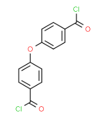 Structure of 4.4-oxybisbenzoic chloride (DEDC) CAS 7158-32-9