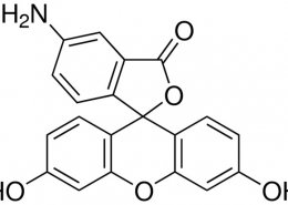 Structure of Fluoresceinamine, isomer CAS 3326-34-9