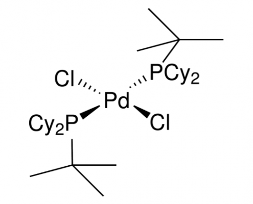 Structure of Bis(tert-butyldicylcohexylphosphine)dichloropalladium(II) CAS 104889-13-6