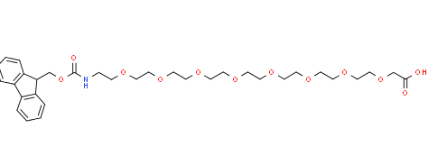 Structure of Fmoc-NH-PEG8-CH2COOH CAS 868594-52-9