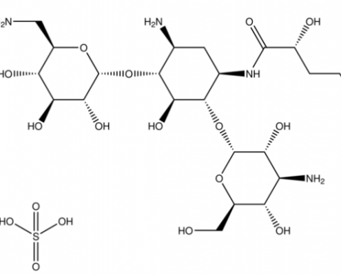 Structure of Amikacin sulfate salt CAS 149022-22-0
