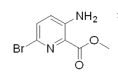 Structure of Methyl 3-Amino-6-bromopicolinate CAS 866775-09-9