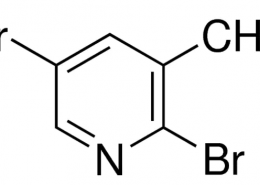 Structure of 2,5-Dibromo-3-picoline CAS 3430-18-0