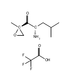 Structure of (2S)-2-Amino-4-methyl-1-[(2R)-2-methyloxiranyl]-1-pentanone trifluoroacetate CAS 247068-85-5
