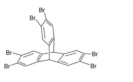 structure of 2,3,6,7,12,13-Hexabromotriptycene CAS 55805-81-7