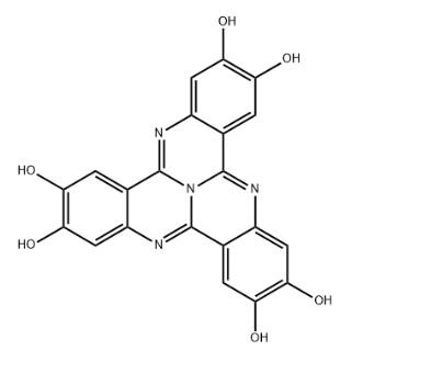 structure of 4b1,5,10,15-Tetraazanaphtho[1,2,3-gh]tetraphene-2,3,7,8,12,13-hexaol CAS 148494-98-8