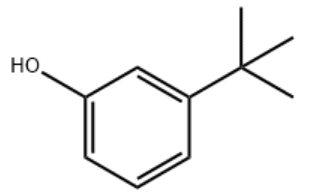Structure of 3-tert-Butylphenol CAS 585-34-2