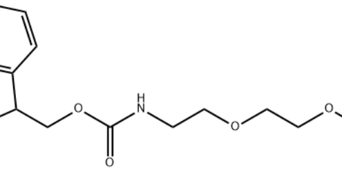 Structure of Fmoc-NH-(PEG)-COOH CAS 166108-71-0