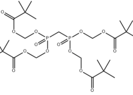 Structure of Propanoic acid, 2,2-dimethyl-, 1,1',1',1'''-[methylenebis[phosphinylidynebis(oxymethylene)]] ester CAS 134606-34-1