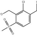 Structure of 2-chloro-4-methanesulfonyl-3-[(2,2,2-trifluoroethoxy)methyl]benzoic acid CAS 20100-77-8