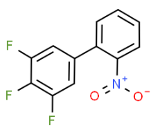 Structure of 3',4',5'-Trifluoro-2-nitrobiphenyl CAS 1056196-56-5