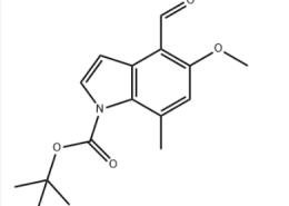 Structure of 5-Methoxy-7-Methyl-t-boc-1H-indole-4-carbaldehyde CAS 1481631-51-9